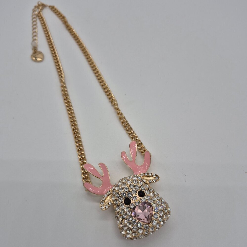 Betsey Johnson Reindeer Necklace - Picture 3 of 4